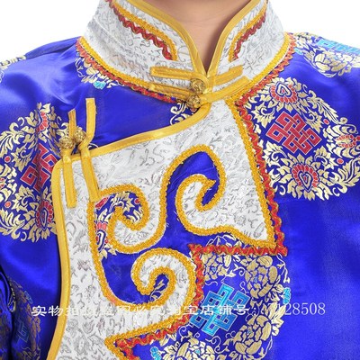 新款蒙古族服装 男士生活装 蒙古族时尚舞蹈演出服装 男士蒙古袍