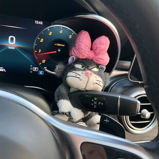 汽车摆件斜眼猫装饰品雨刮转向档杆中控台内饰品屏幕可爱不屑炸毛