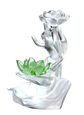 琉璃佛手烛台香座莲花香插摆件居家客厅摆放茶室茶座装饰香塔香座