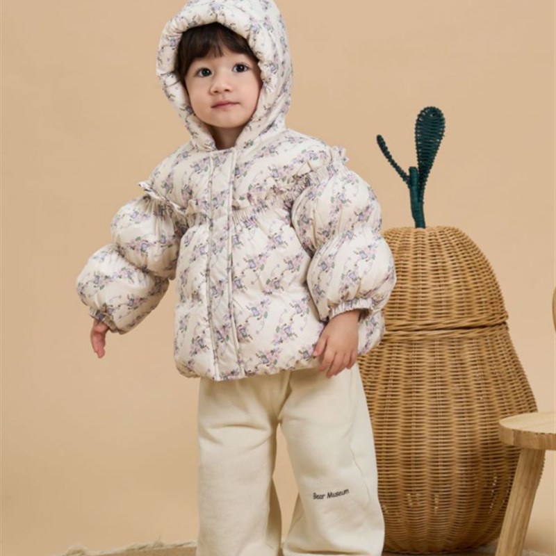 童装女幼童羽绒服婴儿宝宝加厚羽绒冬装女小童法式短款外套潮