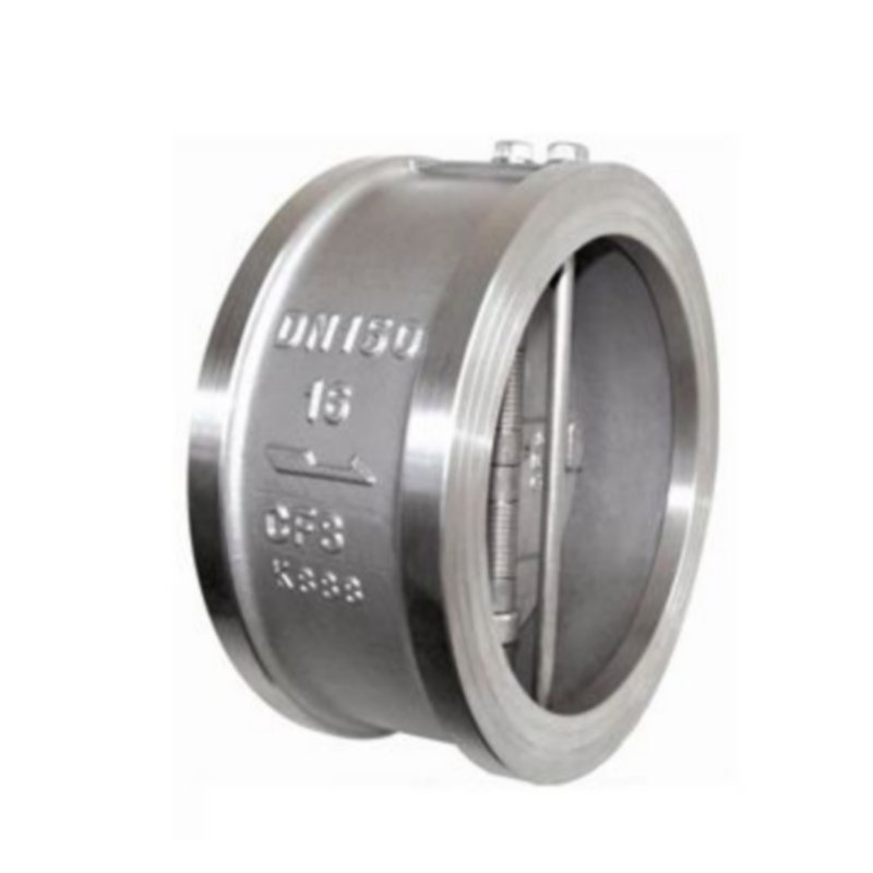 304不锈钢H77X-16P对夹式双瓣蝶形止回阀碳钢薄型逆止单向止回阀