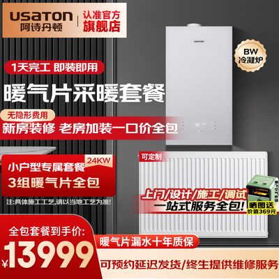 阿诗丹顿壁挂炉家用暖气片套装