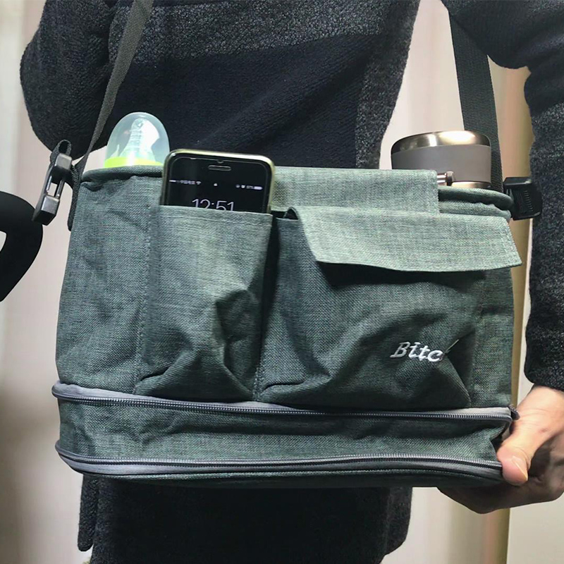 婴儿车挂包奶瓶尿片收纳包宝宝婴儿床伞车挂包童车推车挂钩挂袋