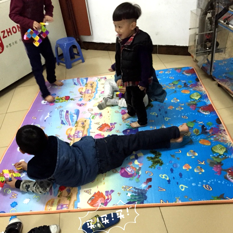 环保宝宝爬行垫小孩折叠爬爬垫隔尿垫防潮泡沫地垫拼图加厚爬行毯