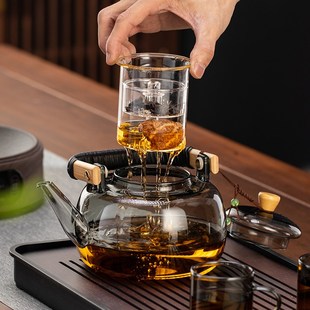 提梁煮茶器大容量电陶炉烧水壶茶具套装 玻璃茶壶泡茶家用2025新款