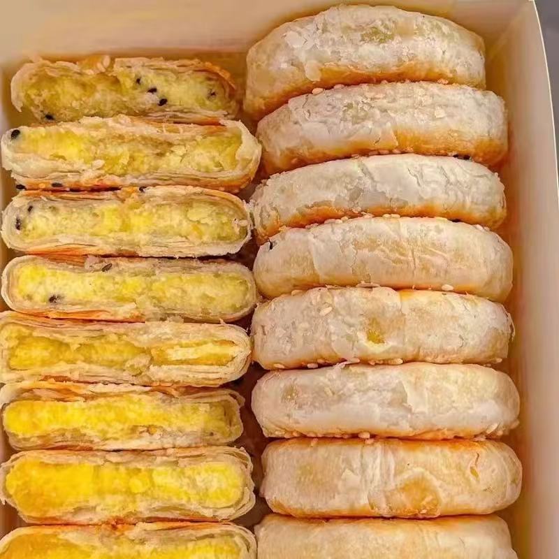 板栗酥饼板栗饼栗子酥手工传统老式咸味馅饼板栗酥夹心饼糕点点心
