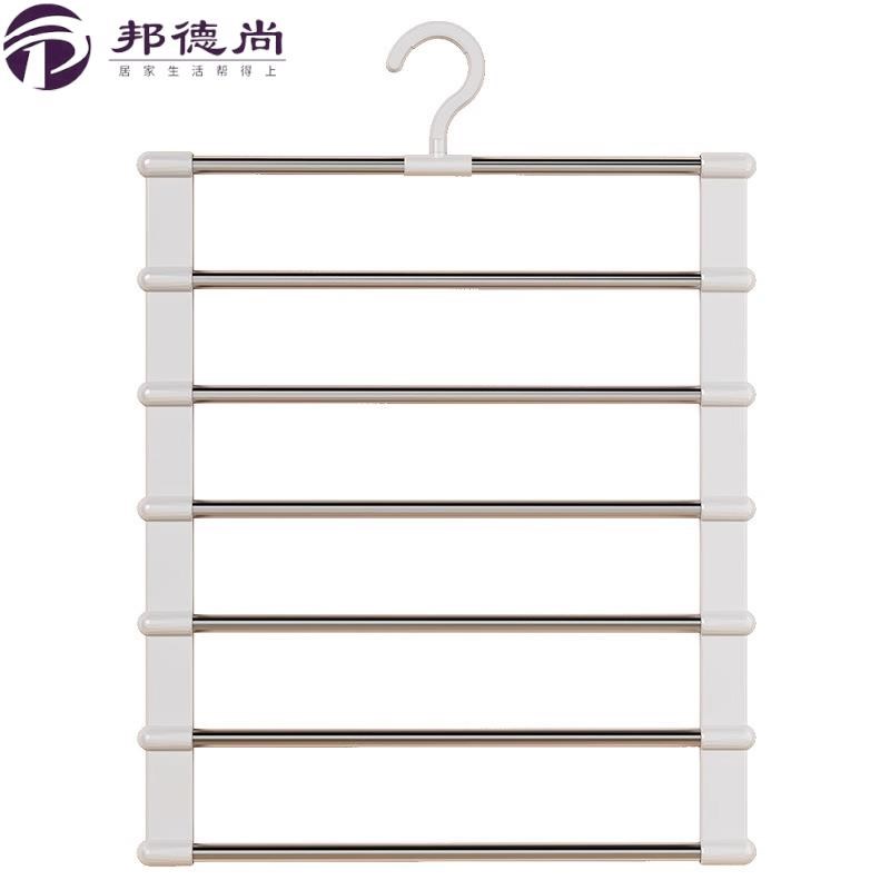 多功能多层魔术裤架衣柜收纳折叠裤挂家用不锈钢云梯裤夹