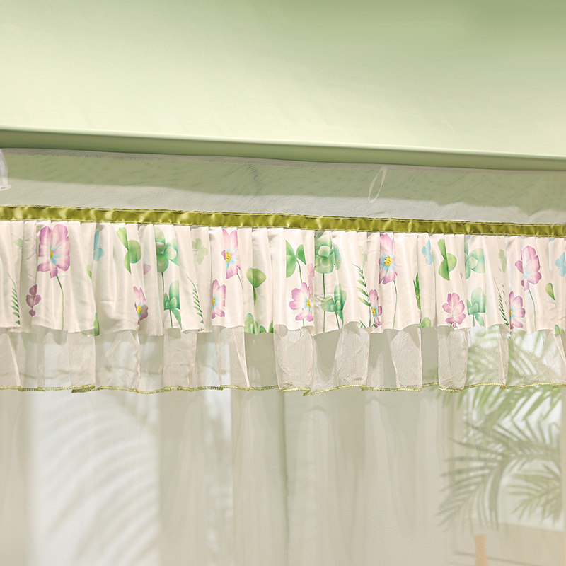 蚊帐防摔儿童家用蒙古包遮光2023新款卧室免安装全底婴儿床围床幔