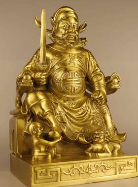 杨铜记铜钟馗 天师钟馗 伏魔天官 家居办公室铜工艺品厂家