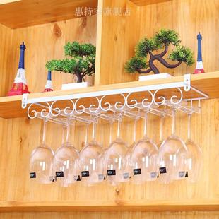 酒架创意葡萄酒杯架酒柜挂杯架 免钉红酒杯架倒挂家用高脚杯架欧式