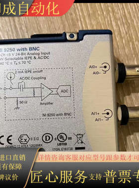 NI-9250，2通道±5V 24位模拟输入模块，支持IEP