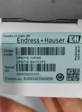 EH恩德斯豪斯PH电极CPS71E-10P3/0，型号