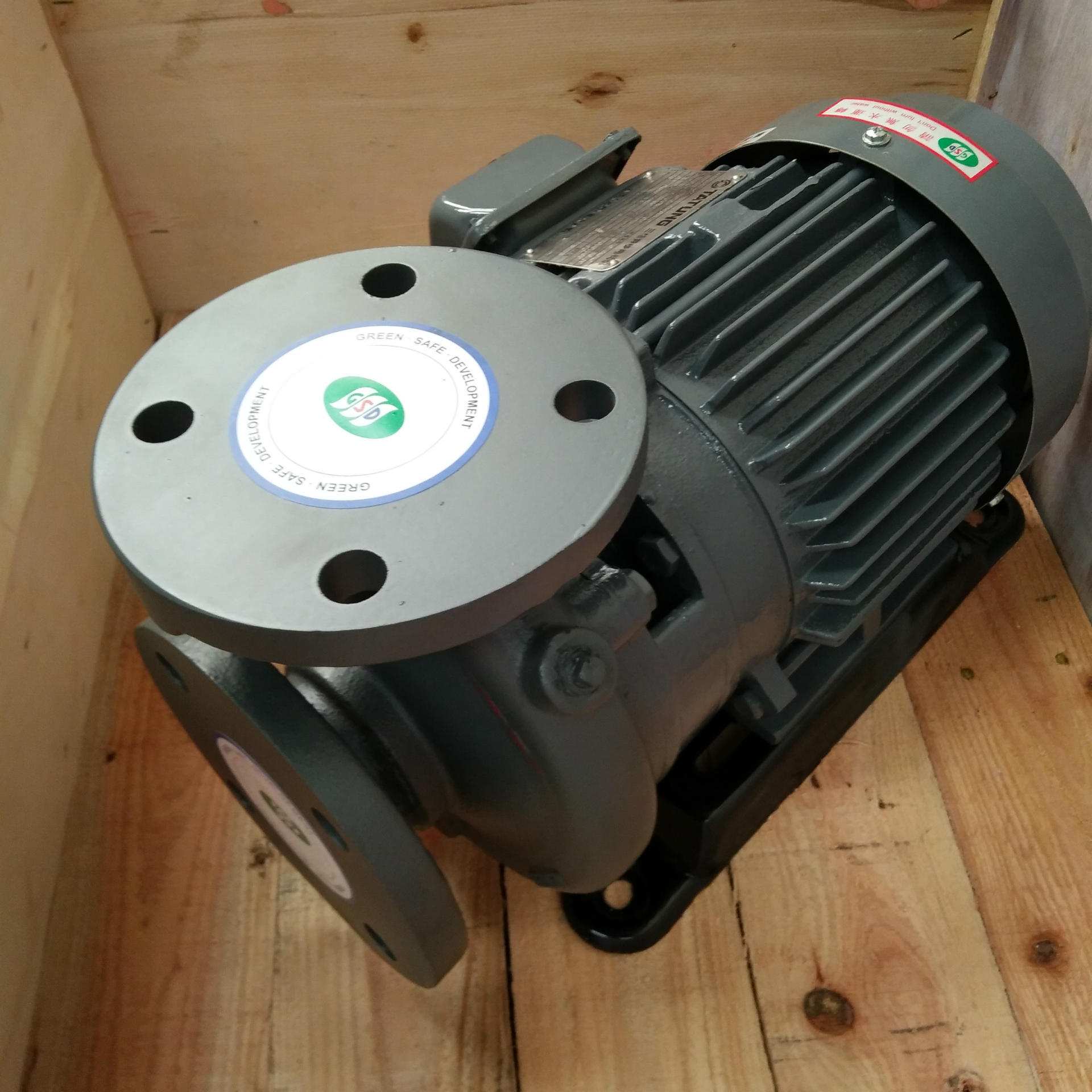 7.5KW台泉牌铸铁同轴离心泵 10HP东元无泄漏管道泵 3寸口径泵头