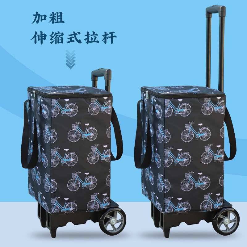 买菜小拉车家用快递小推车拉货拖车折叠便携拉杆车超市购物手驰兆