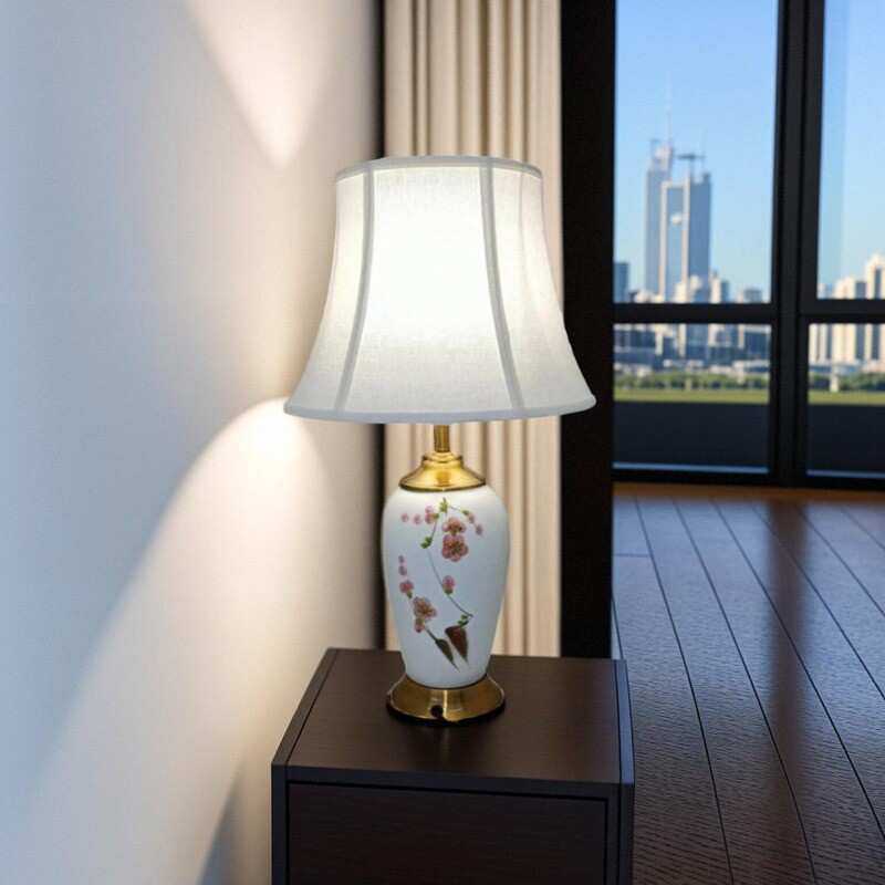 美式陶瓷台灯现代简约家用客厅高档轻奢结婚主卧室床头灯