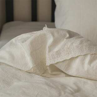 枫丹白露~轻法式复古A类亚麻全棉四件套 民宿重工花边棉麻床品