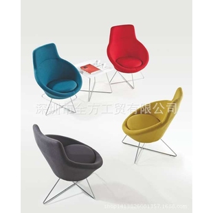 商业家具酒吧休闲椅美甲店咖啡厅懒人椅羊绒布深圳工厂