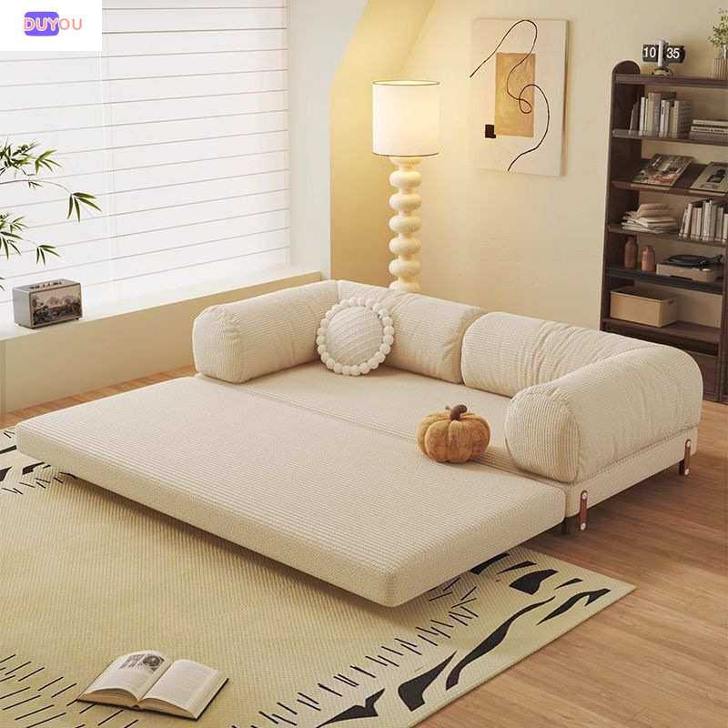 沙发床折叠两用2026新款小户型客厅灯芯绒多功能抽拉伸缩双人沙发