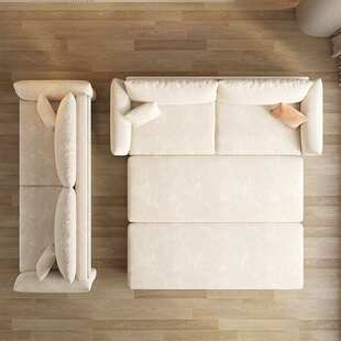 鹊安居沙发床奶油可折叠一体储物双人多功能新款现代小户型客厅