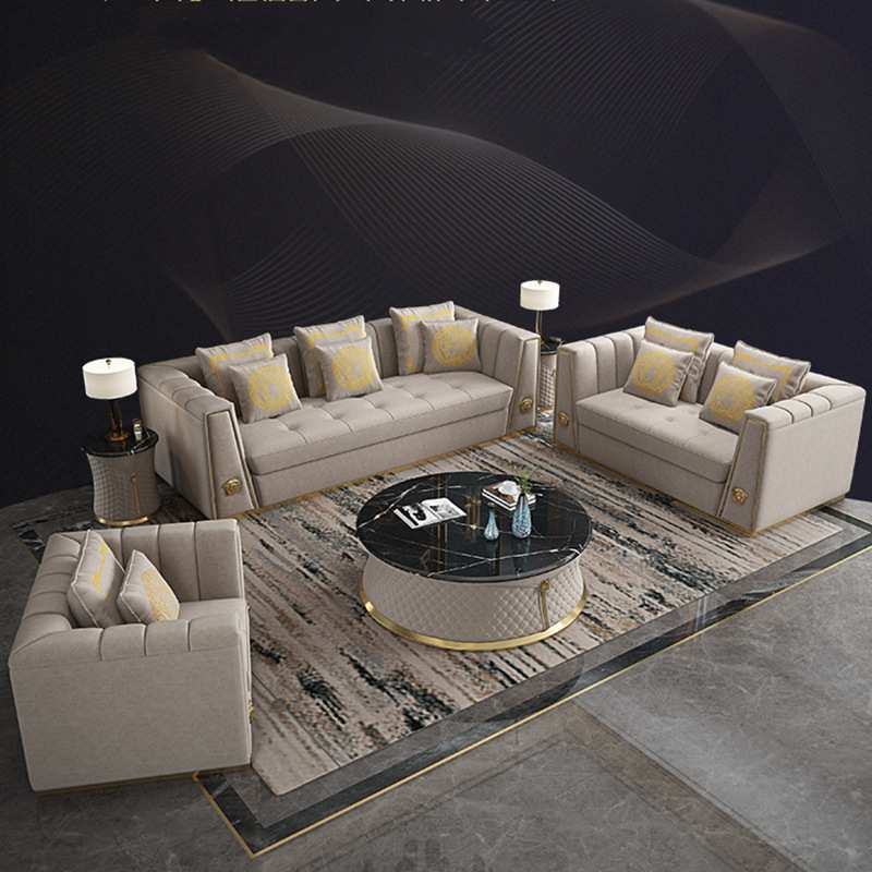 轻奢沙发奢华别墅经典后现代意式极简约宾利款科技布1234布艺家具