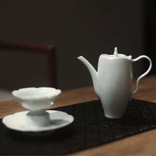 宋风玉兰壶 仿宋冲茶器 葵花茶盏 影青茶壶 青瓷茶具中式景德镇