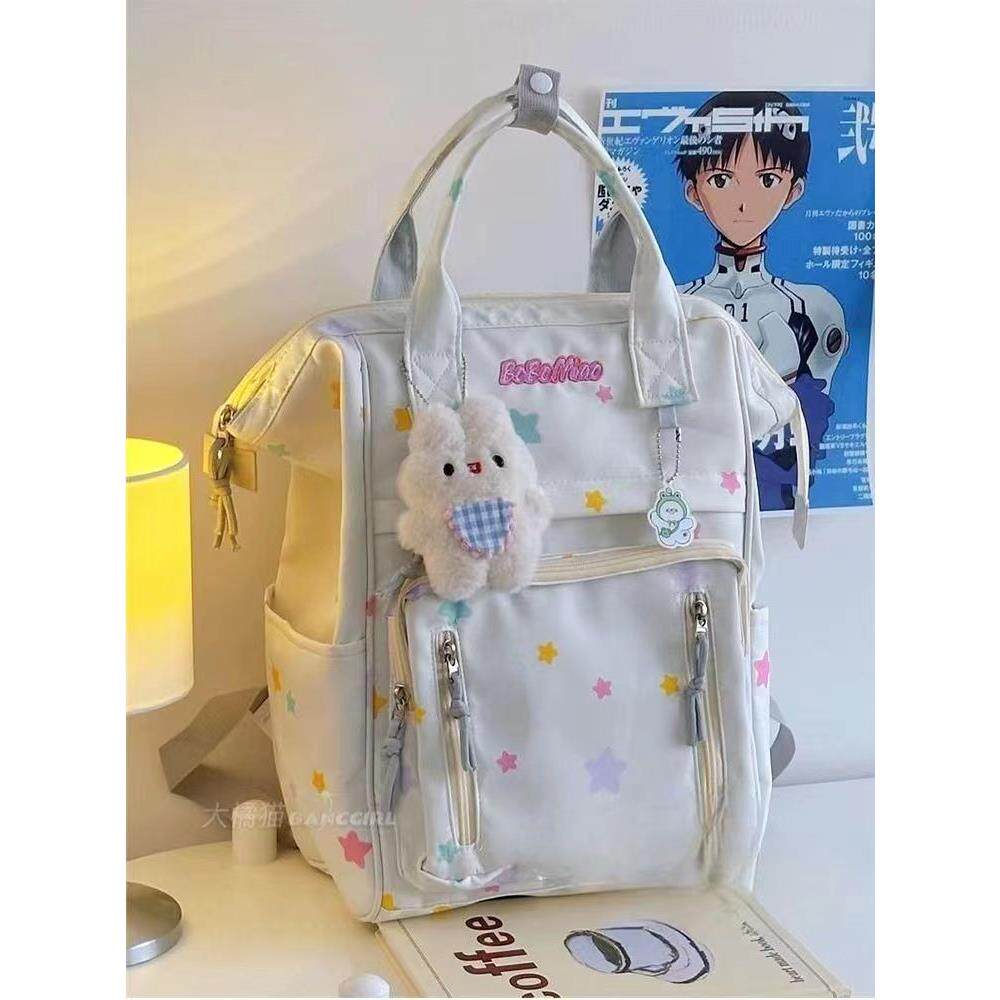 日系ins风书包女初中学生高颜值少女背包简约出游韩版手提双肩包