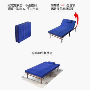 出口折叠床加高家用成人加固单人床办公午休床小户型拼床酒店加床