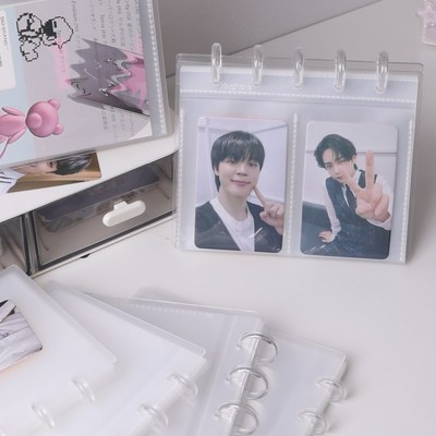 RINGNOTE 人生四格卡册追星3.5寸拍立得小卡 456寸活页蘑菇扣相册