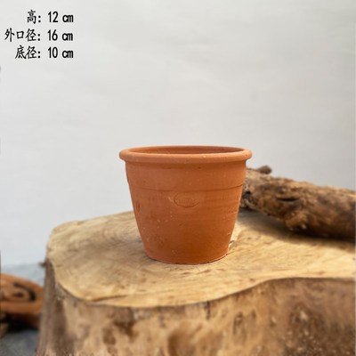 陶土粗陶特价花盆高温红陶老式透气泥瓦盆特大号复古盆