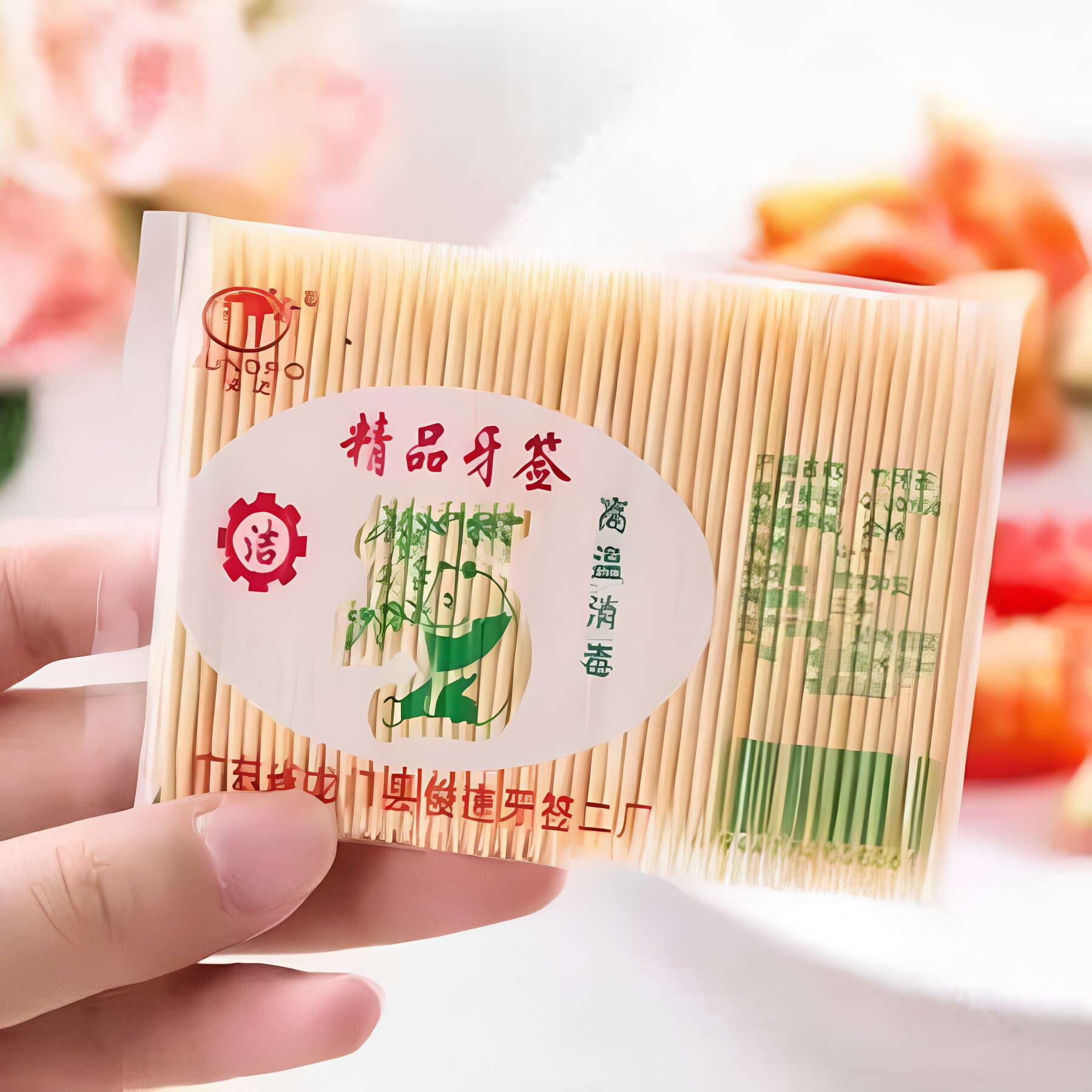 双头竹牙签一次性袋装家用