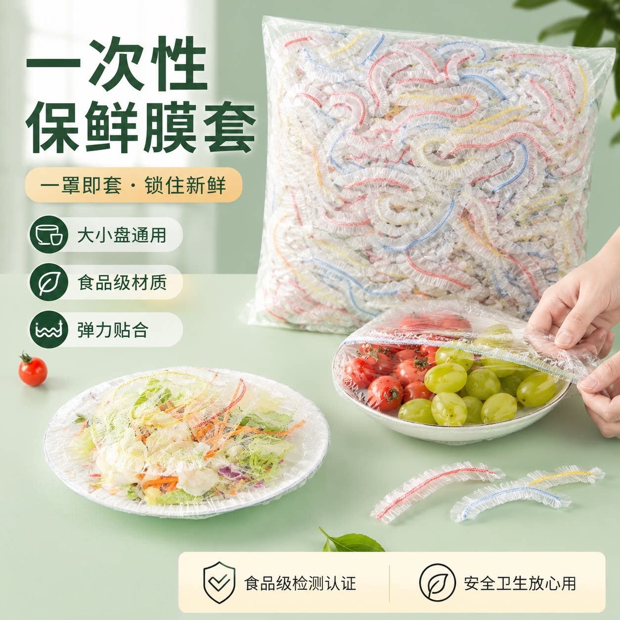 一次性食品级保鲜膜套100只