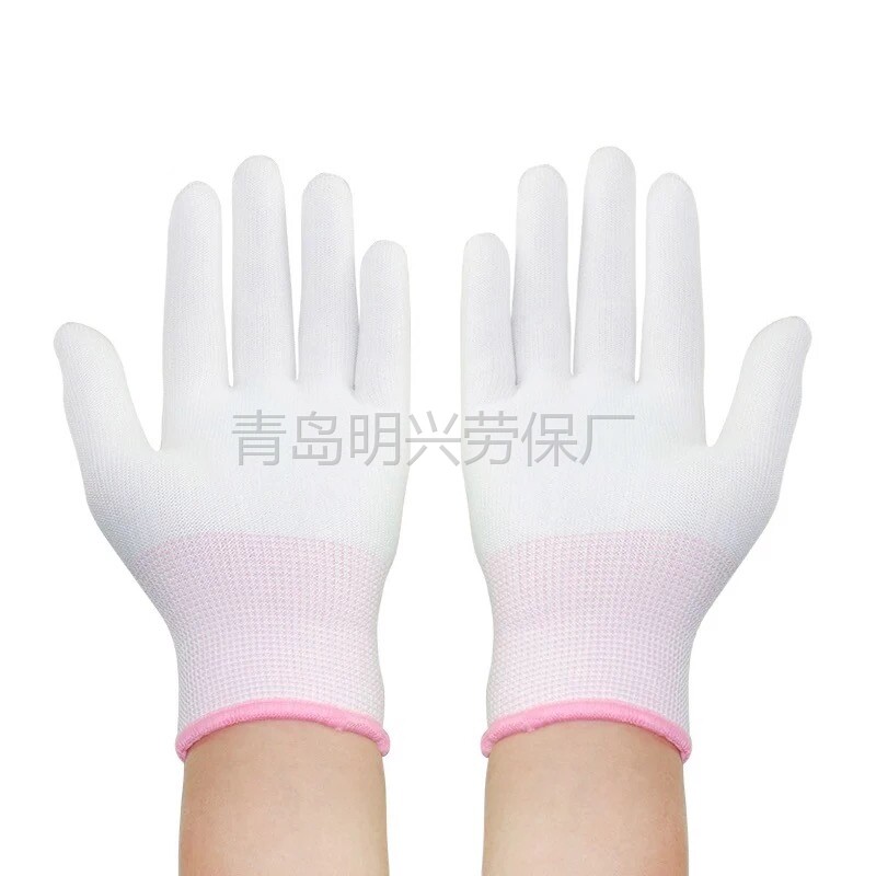 36双薄款手套劳保工作尼龙丝线工作纯白手套弹力性开车防晒男女用