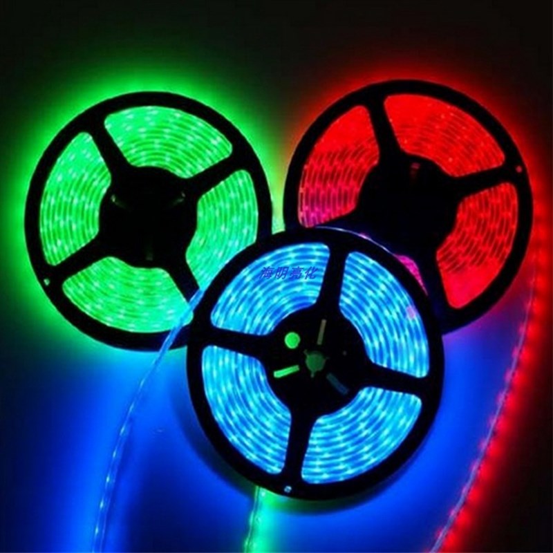 LED灯带RGB 5050贴片软灯七彩变色灯箱背景灯光防水灯条12V/24V