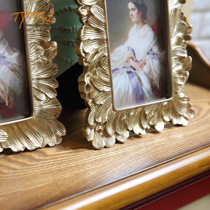 欧式美式复古金色棕榈叶子鸢尾花相框摆件,家居饰品,相框/画框,淘宝优惠券,粉丝福利购,淘宝优惠卷