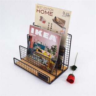 票据单据收纳架铁线三格书立资料信笺书信文件架收纳架桌面整理架