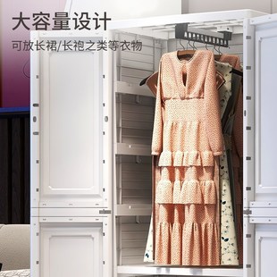 双开门大衣橱结实小户型婴儿收纳柜 简易儿童衣柜轻奢家用卧室组装