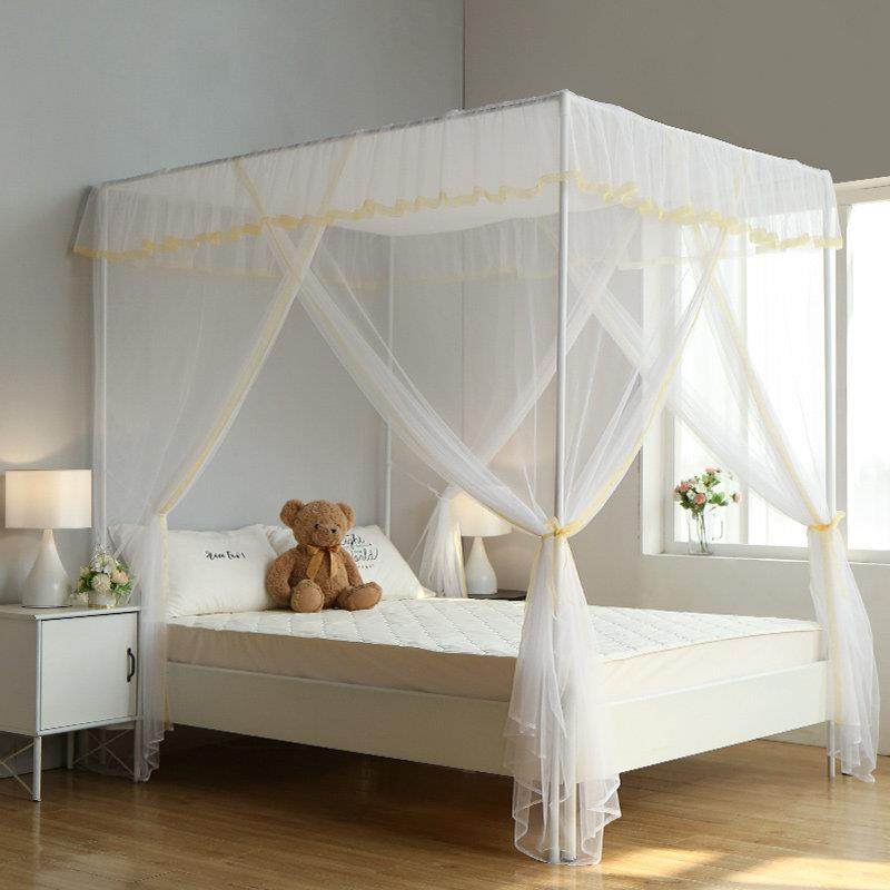 蚊帐家用卧室三门落地老式1.5带支架1米8加密纹账2025新款高级