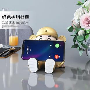 財神手機支劇架桌nsd23101面擺件客廳辦公室工位懶人追實禮物用生