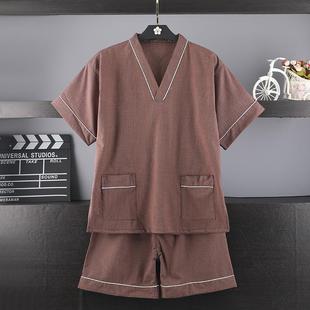 221新款 1中心服加大 汗蒸服裕男士 0苎麻高档桑拿服高端洗0浴2021