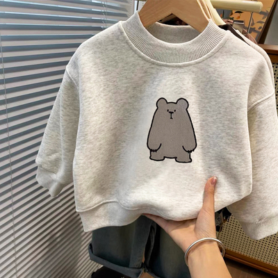 韩范卡通小狗卫衣男女童加绒加厚