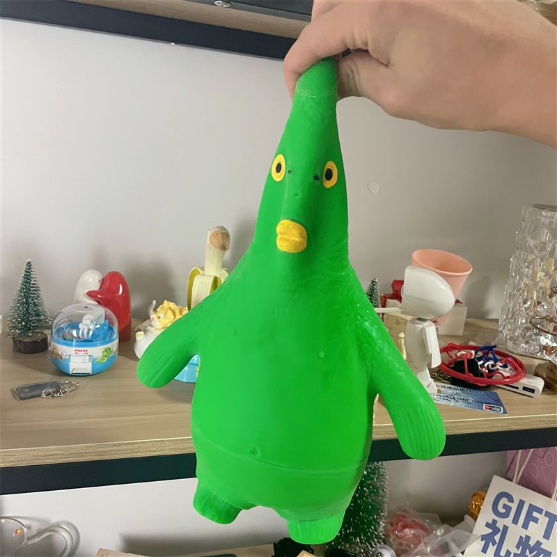 绿头鱼解压玩具 一个有趣的小玩意 沙雕呆头鱼头怪捏捏乐减压