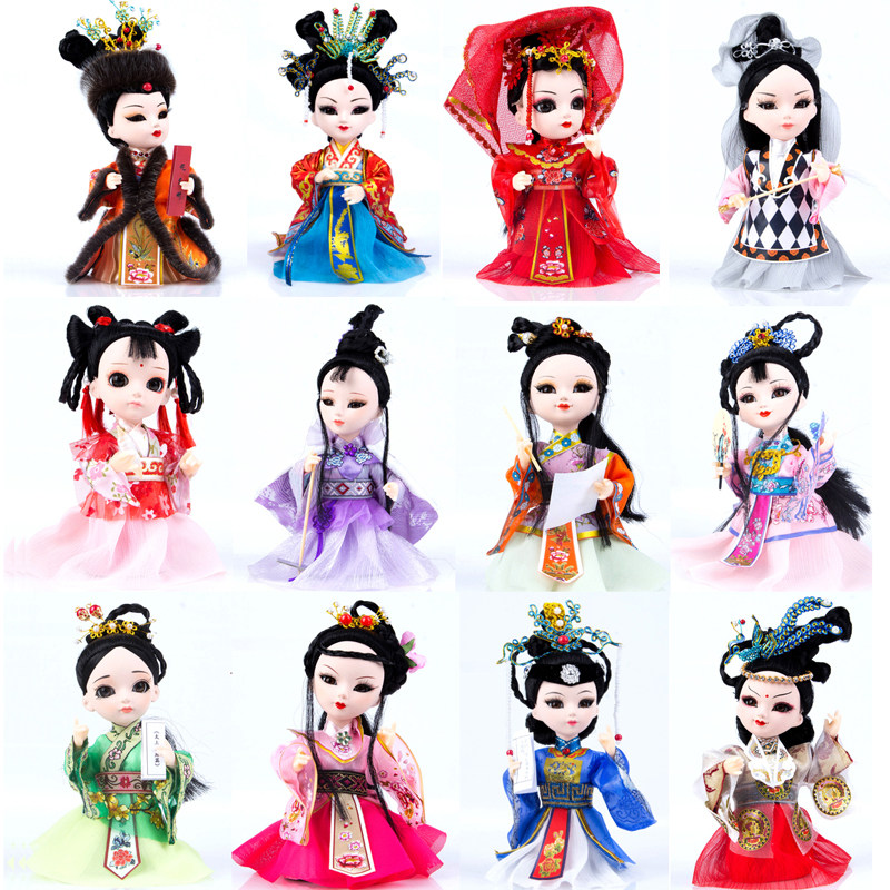 北京绢人娃娃摆件  红楼梦金陵十二钗 中国特色礼品送老外,特色手工艺,绢人,淘宝优惠券,粉丝福利购,淘宝优惠卷
