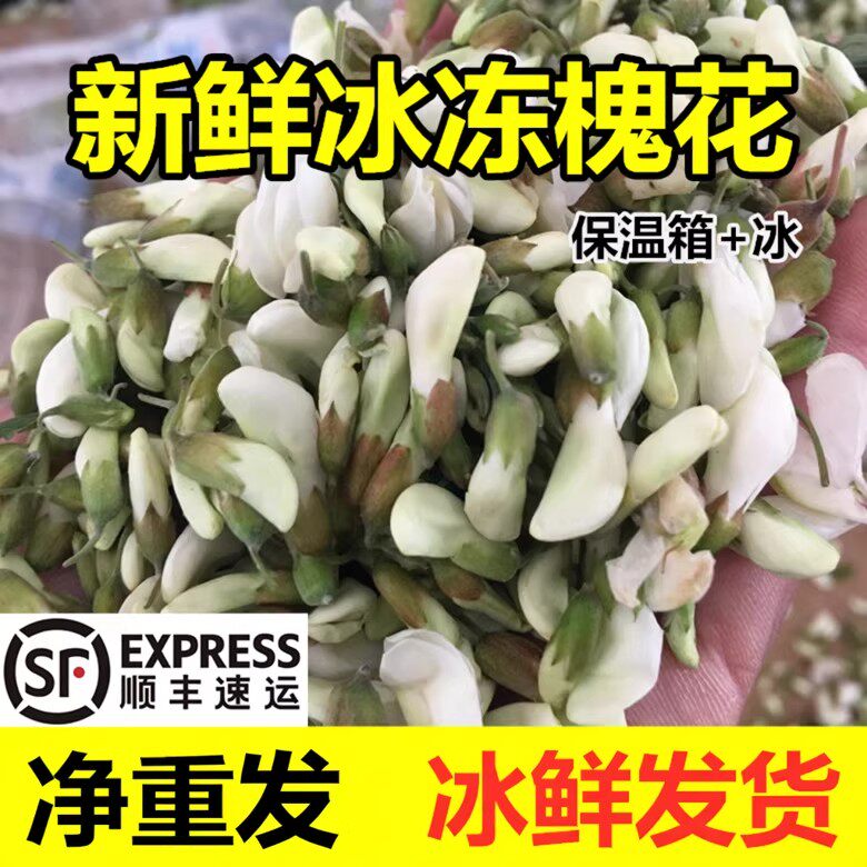【顺丰】2025新鲜槐花冰冻洋槐花骨朵速冻蔬菜槐花速冻野菜包邮