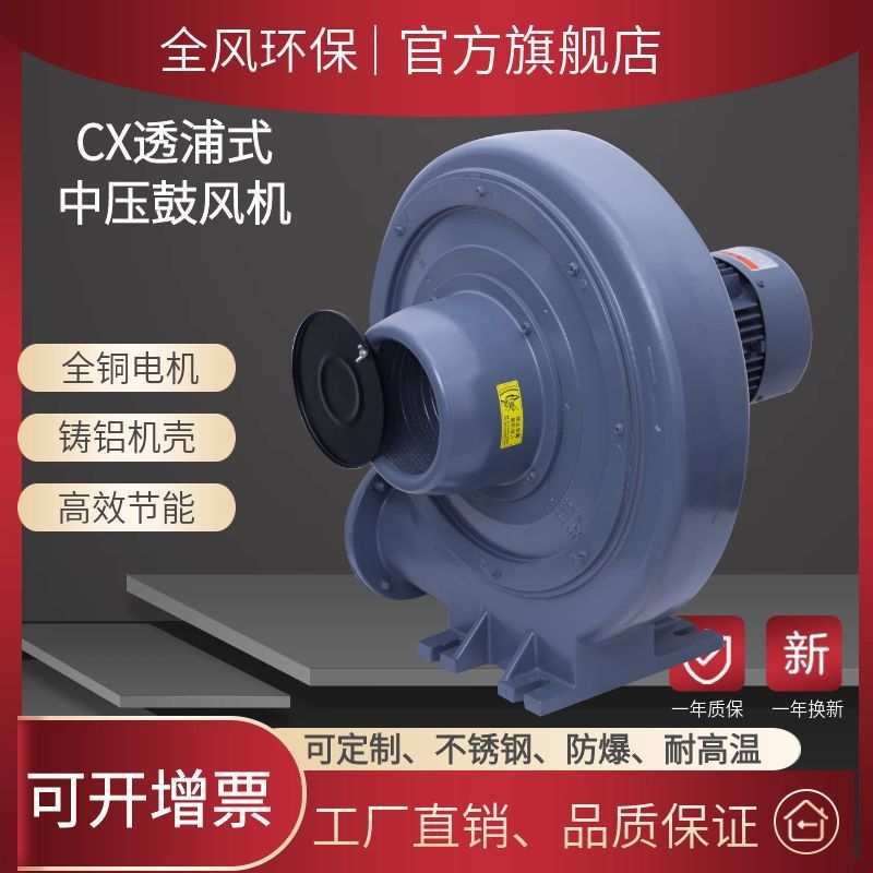 上海全风CX-100AH热风循环鼓风机1.5KW耐高温全风鼓风机中压风机