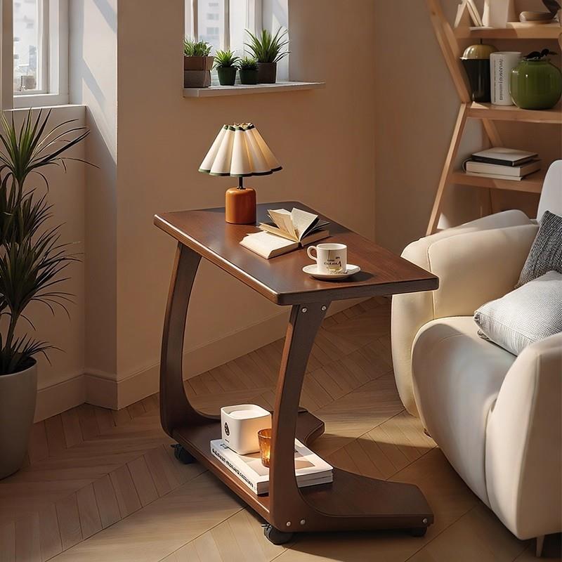 实木可移动茶几沙发C型边几客厅家用卧室床边桌阳台茶桌小桌子