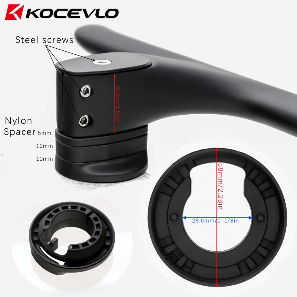 KOCEVLO公路车碳纤维一体自行车车把28.6mm前叉带垫片自行车配件