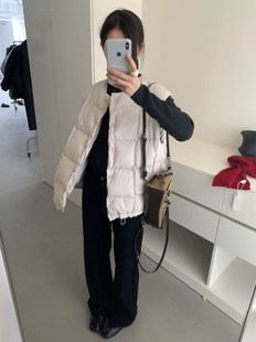 About 冬上新下摆抽绳宽松显瘦保暖羽绒马甲 moon