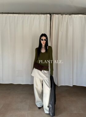 Plant Ale~春上新可拆卸屁帘小众设计感阔腿裤