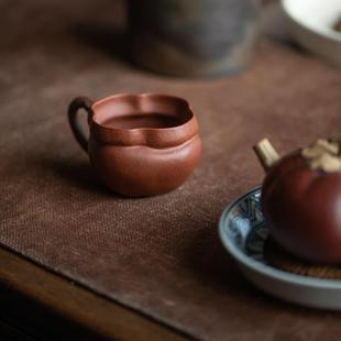 紫砂茶杯 手作 精品个性 小口杯 喜柿杯 主人杯 好事成双