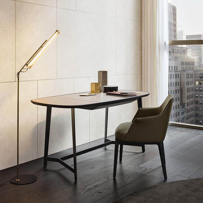 意式极简书桌梳妆台一体Mathieu高级感电脑桌现代轻奢卧室化妆桌